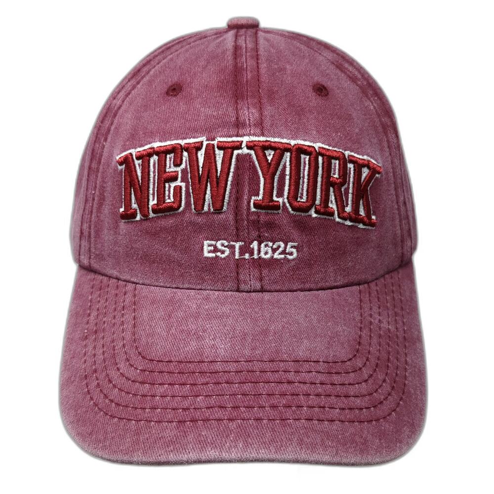 Baseball Cap Black OSFM Hat Slideback New York City EST 1625 Cotton Adjustable